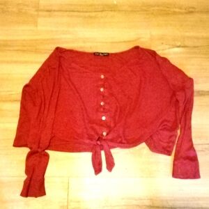Maroon Crop-Top